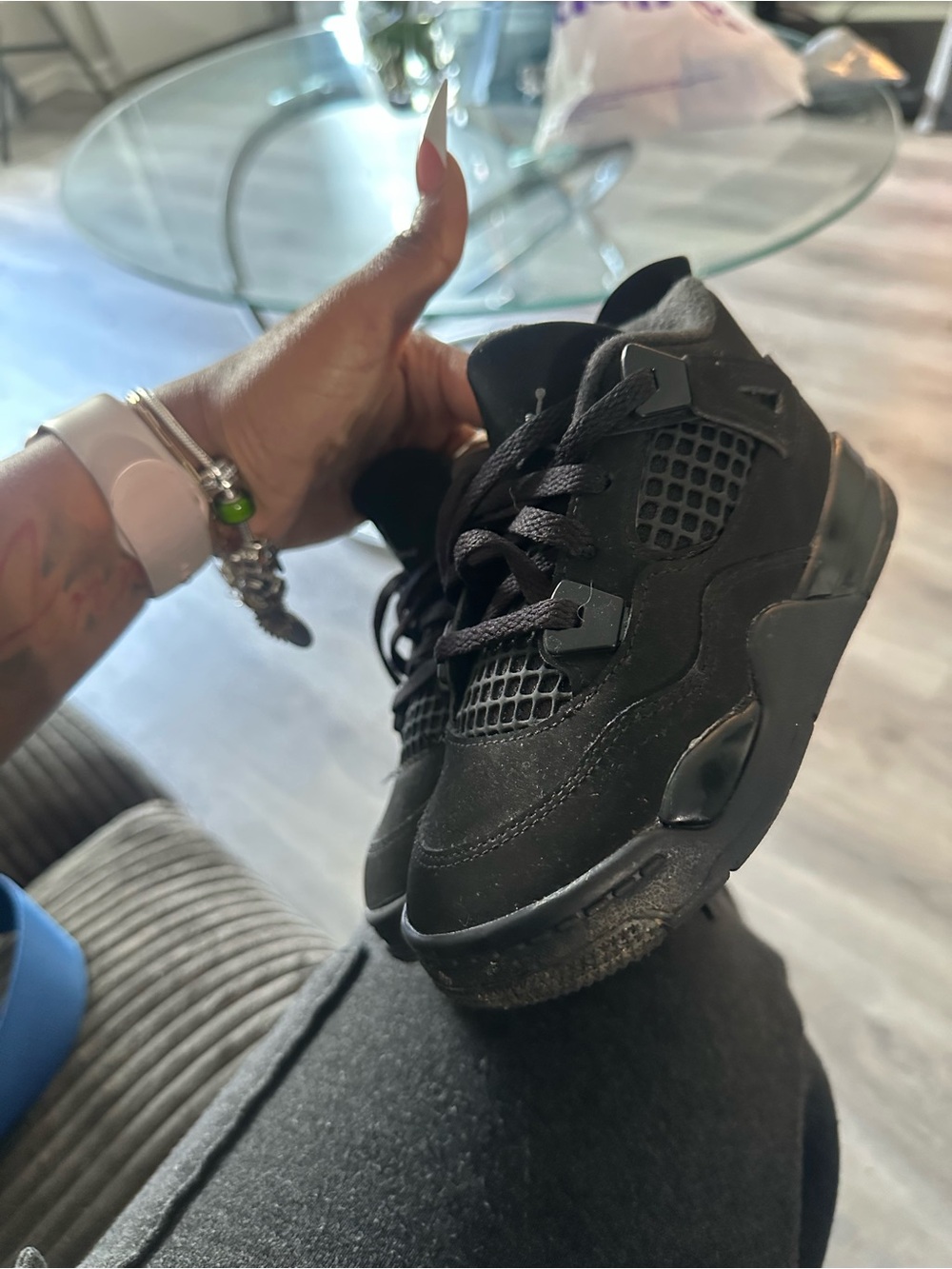 Jordan Kids Black Retro-Style Sneakers